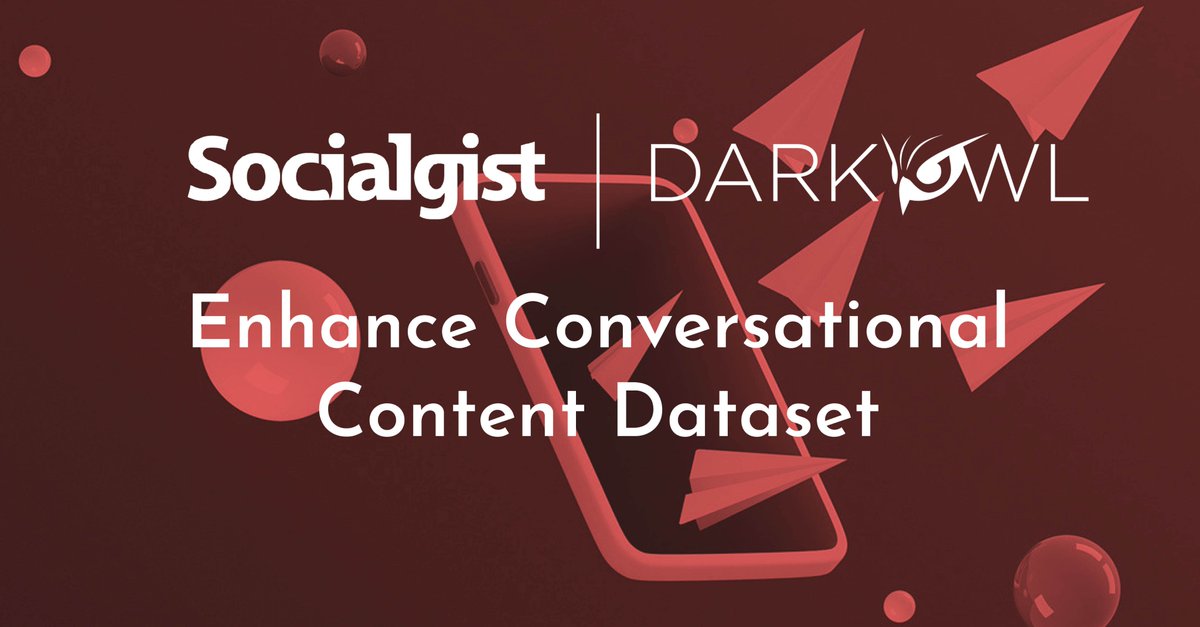 darkowlcyber's tweet image. 📣 DarkOwl and @Socialgistcorp announce their strategic partnership aimed at creating the industry's largest and most comprehensive database of darknet, social, and conversational content > darkowl.com/press-releases…
#partnershop #darkweb #social