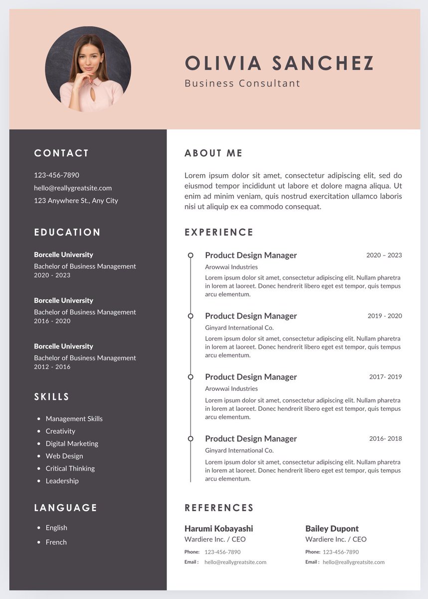 Rokhaan1's tweet photo. @cooltechtipz Best Resume Template. https://t.co/OXbU6SGxm5