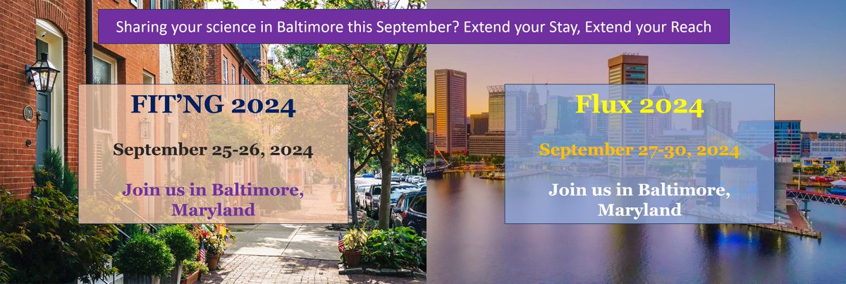❓ Heading to the <a href="/FluxSociety/">Flux Society</a> Congress this month?
 
🛬 Plan to arrive early and attend the annual FIT’NG Conference from September 25-26, in Baltimore, MD.

#FITNG2024 #Flux2024 #neuroimaging #neuroscience
