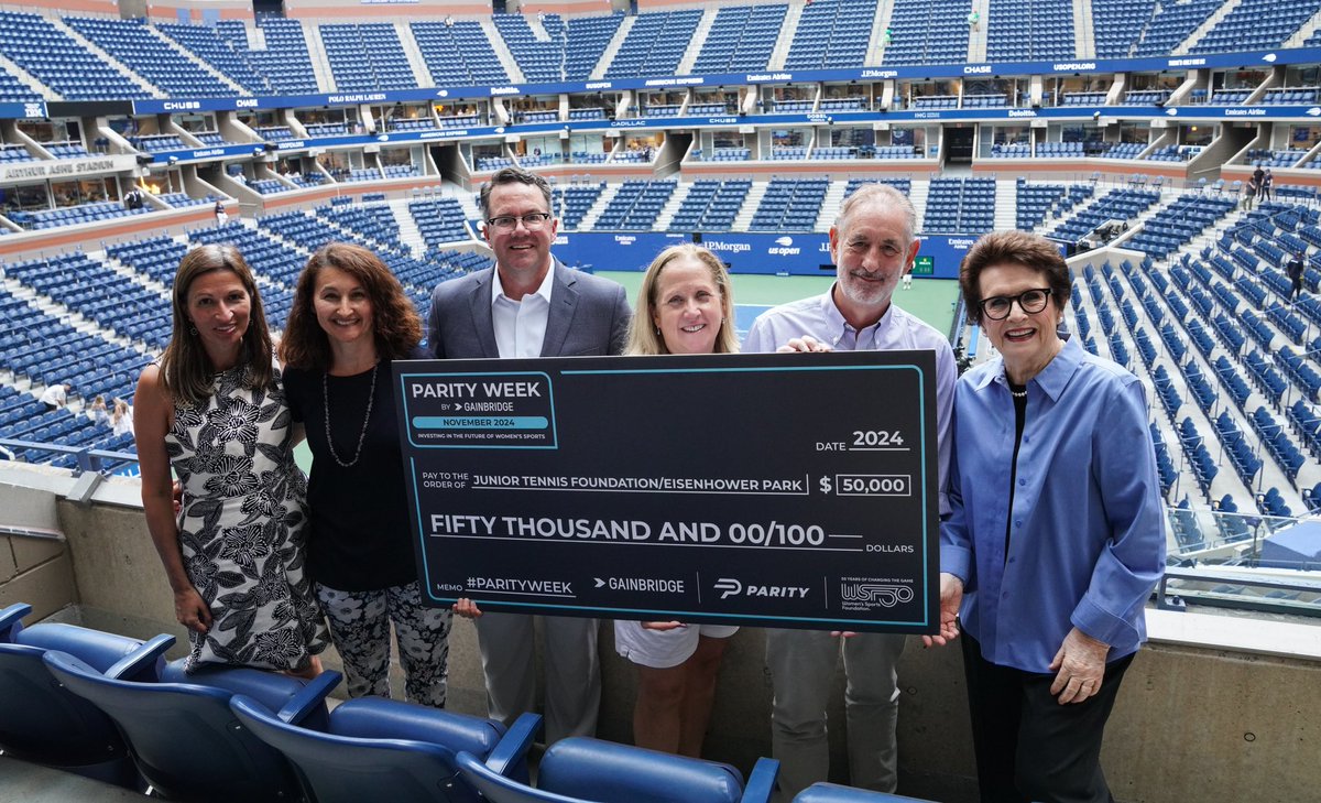 Junior Tennis Foundation (@juniortennisfdn) on Twitter photo Thank you <a href="/paritynow_/">Parity</a> <a href="/GainbridgeLife/">Gainbridge</a> <a href="/GainbridgeSport/">Gainbridge Sports</a> & <a href="/WomensSportsFdn/">Women's Sports Foundation</a> for this honor. We are grateful. #parityweek Thank you <a href="/paritynow_/">Parity</a> <a href="/GainbridgeLife/">Gainbridge</a> <a href="/GainbridgeSport/">Gainbridge Sports</a> & <a href="/WomensSportsFdn/">Women's Sports Foundation</a> for this honor. We are grateful. #parityweek