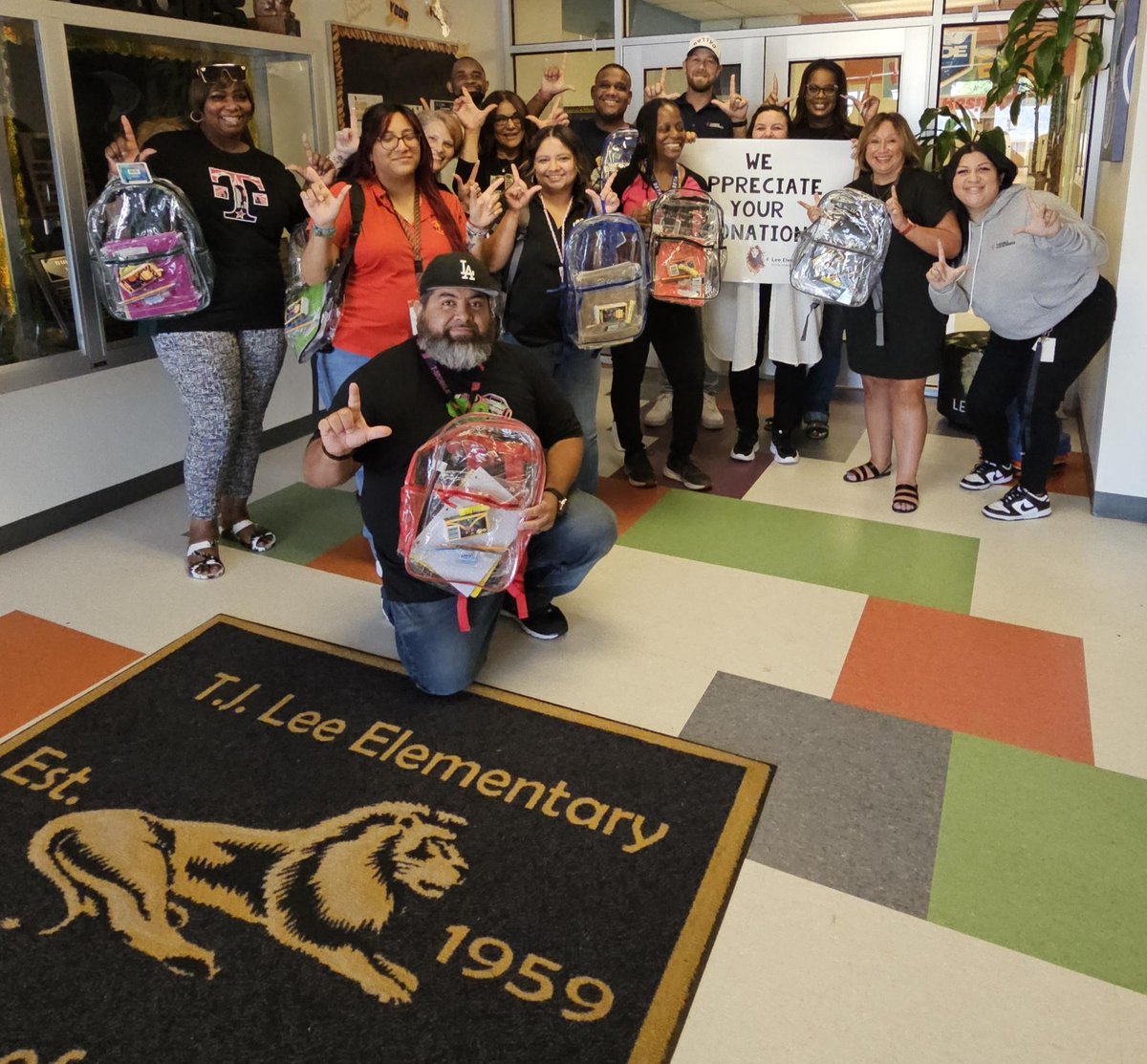 Last week, the TFB Dallas Customer Experience Center donated 240 filled backpacks to T.J. Lee Elementary School in the Irving (TX) Independent School District. #DALCEC