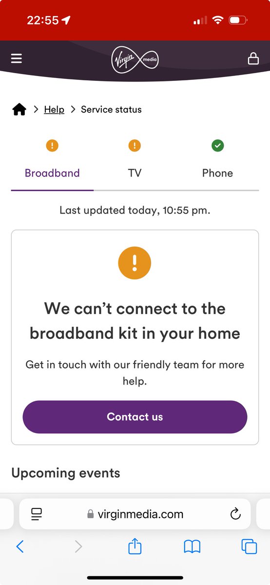 s4rg's tweet photo. @virginmedia still down! https://t.co/KqBfGyKNrh