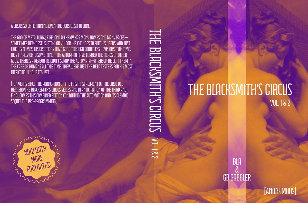 riatvd's tweet photo. 🚨 𝐂𝐎𝐕𝐄𝐑 𝐑𝐄𝐕𝐄𝐀𝐋 ☞ The Blacksmith’s Circus: Combined Vol. 1 &amp; 2, 10th Anniversary Edition by @CircoFootnotes is releasing 10.31 #PreOrder today #99Pennies
☞ https://t.co/DaKqC0SdHE
𝐂𝐨𝐯𝐞𝐫 𝐃𝐞𝐬𝐢𝐠𝐧𝐞𝐫 ☞ SOBPublishing https://t.co/sZibRRr6ch