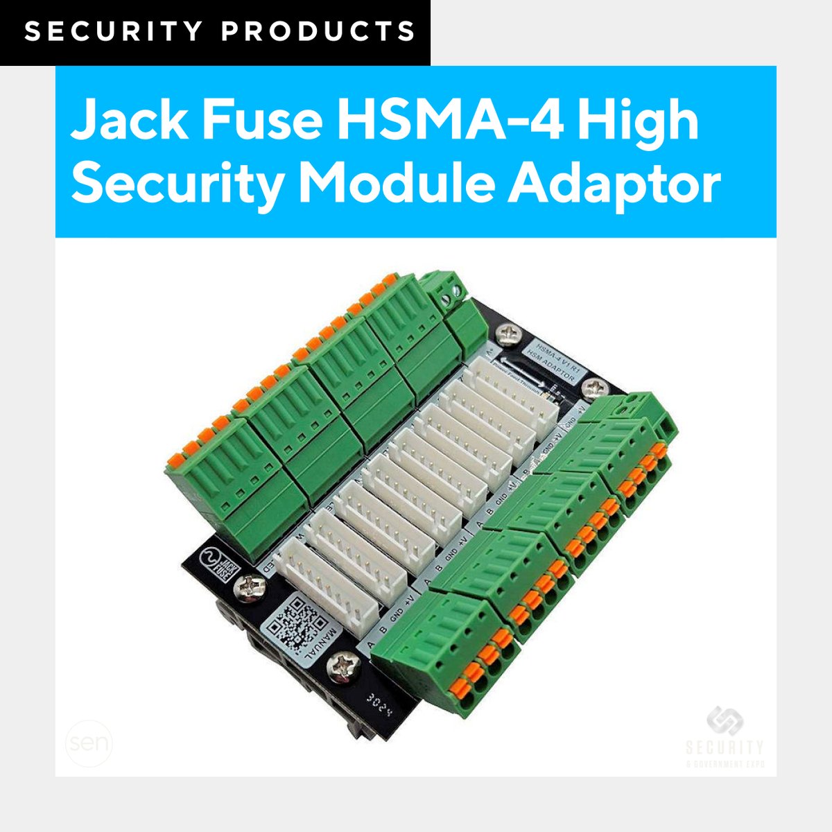 SecElecMag's tweet image. sen.news/jack-fuse-hsma…
'Jack Fuse HSMA-4 High Security Module Adaptor is designed to connect BQT high security modules to access control and card reader cables.'
#accesscontrol #entrancecontrol #doorcontrol #liftcontrol #readers #authentication #securityinstallers