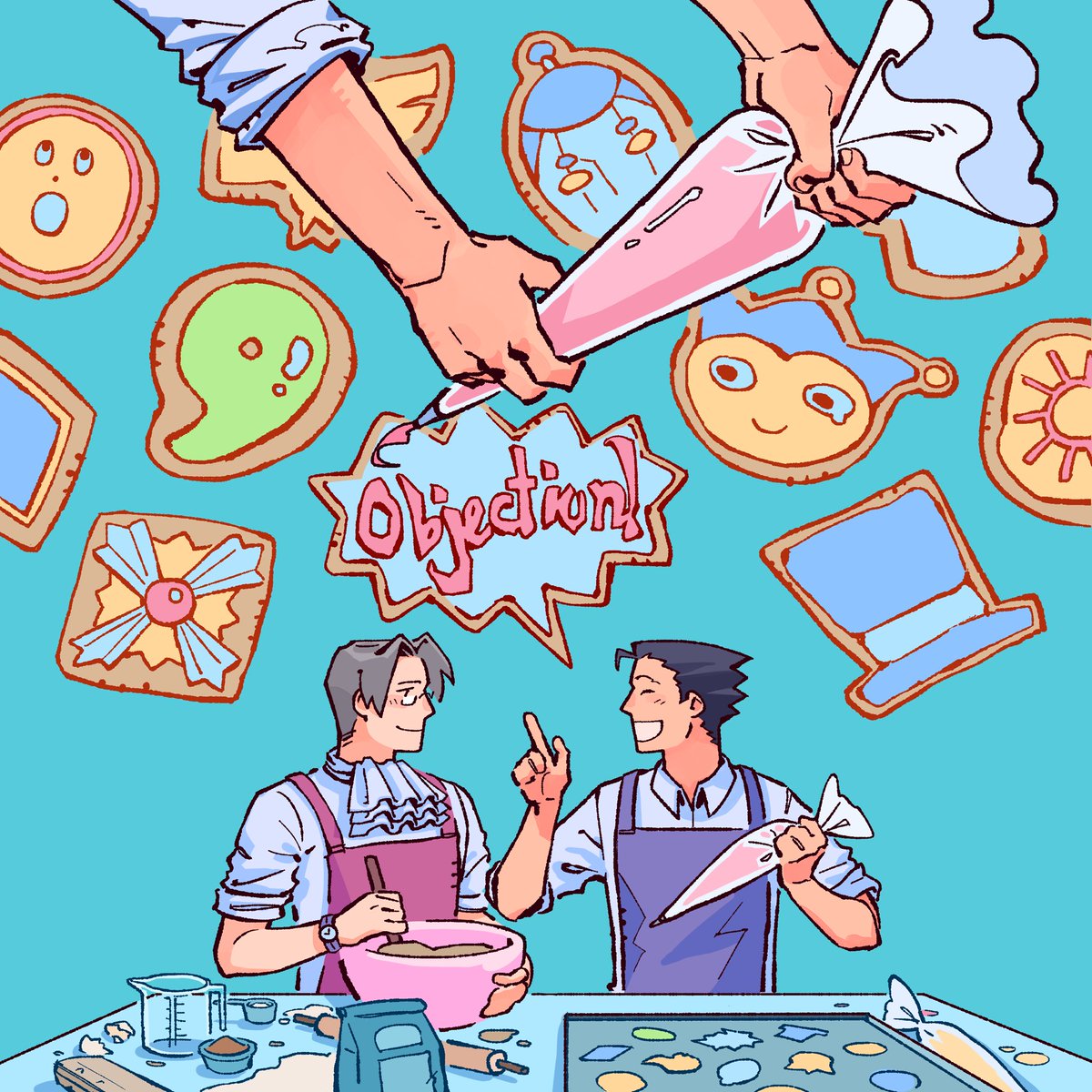 apolocelot's tweet image. for Right Words zine in 2023
[Ace Attorney]