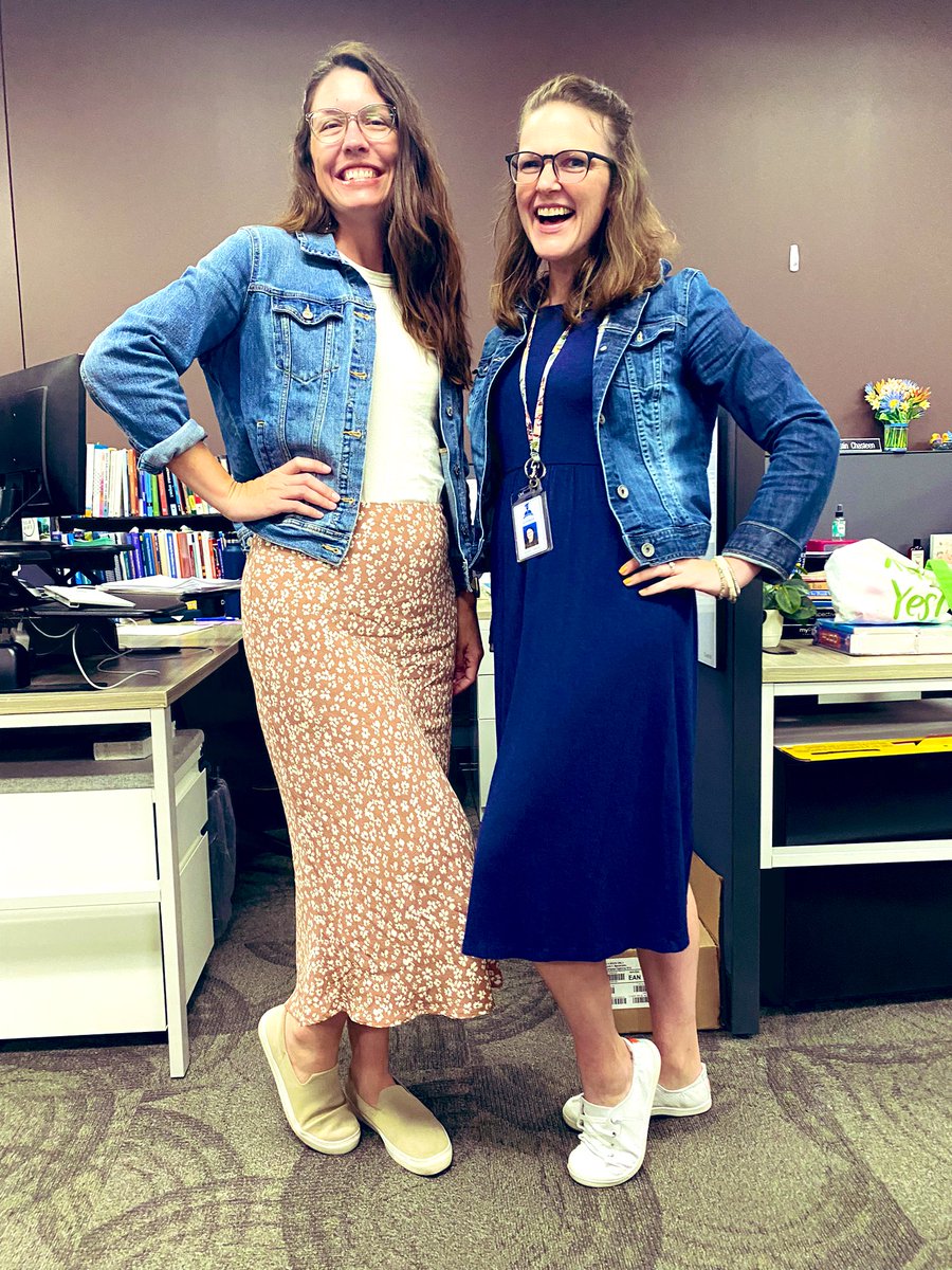 Alli Rice (@allirice4) on Twitter photo Tell me you’re a millennial teacher without telling me you’re a millennial teacher. Outfit vibes were twinning today with my other ELA half <a href="/ChasteenKristin/">Dr. Kristin Chasteen</a> 👯♀️ Tell me you’re a millennial teacher without telling me you’re a millennial teacher. Outfit vibes were twinning today with my other ELA half <a href="/ChasteenKristin/">Dr. Kristin Chasteen</a> 👯♀️