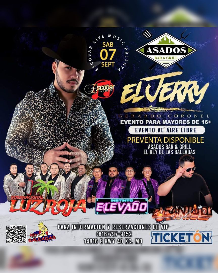 SABADO 7 DE SEPT. #gerardocoronel #eljerry en Los Caporales de Des Moines IA...