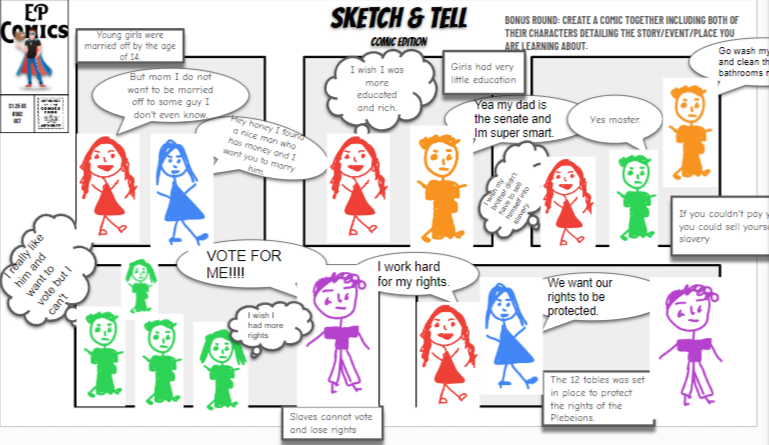 JustinUnruh16's tweet photo. Have you ever used student-created historical fiction? Students had a blast creating unique stories about Rome using #Eduprotocols.
✅#FastandCurious
✅#CyberSandwich
✅#SketchandTell
✅#ThinSlide Face-Off
✅#SketchandTell Comic
https://t.co/nzzLVomtVR https://t.co/UE04FEdurs