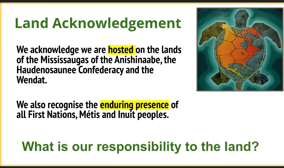 Day 2 Snapshot: During our school wide assemblies,  we began to discuss why we acknowledge the land and our responsibility to the land we are hosted on. Looking forward to further learning in the classrooms.