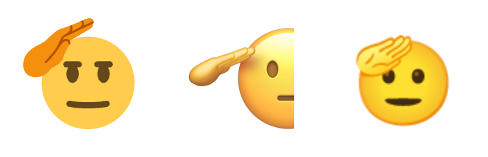 I'm calling for regulatory action against emoji designers. This is an unacceptable level of variance