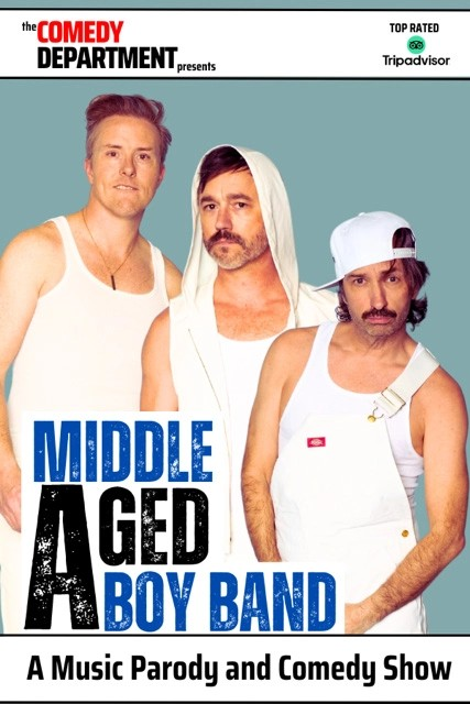 PoMoCulture's tweet photo. The Comedy Department presents:
Middle Aged Boy Band 🎤 the uproariously funny comedy show that takes a hilarious swipe at the iconic boy bands of yesteryear.

Oct 18th at 8pm @InletTheatre 
For more info: https://t.co/ONN32bnQWa

#music #standupcomedy https://t.co/NHqfGTAGRv