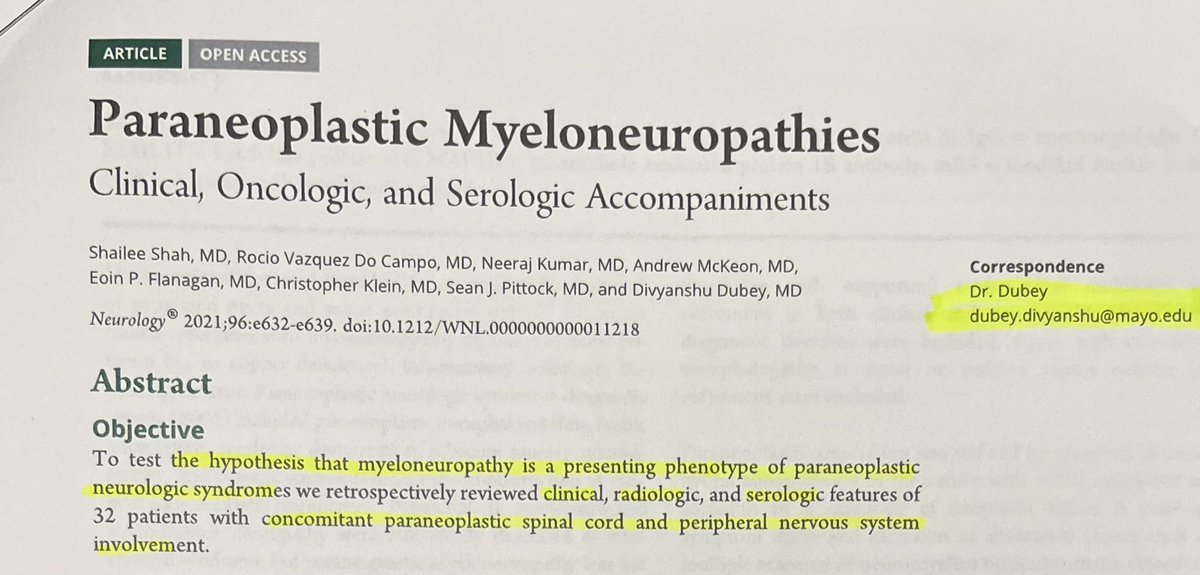 What do you know? I was doing my article review of choice  for my Neurology recert until halfway that I realized the author was <a href="/Div_Dubey/">Divyanshu Dubey</a> once my resident <a href="/UTSWBrain/">UT Southwestern O'Donnell Brain Institute</a> <a href="/UTSW_NeuroRes/">UTSW Neurology Residency</a> now a preeminent scholar in his field at <a href="/mayoneurores/">Mayo Clinic Neurology Residency</a> felt so much #joy #Pride #neurotwitter ❤️❤️