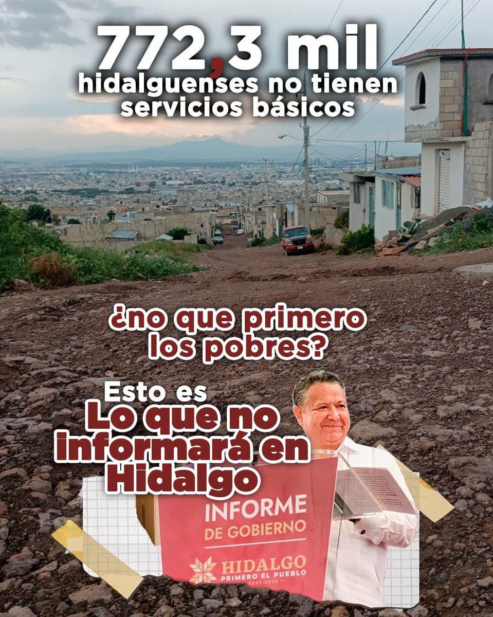 CelerinoRivera1's tweet photo. ¿Qué se va informar? Que no hay servicios básicos, que la gente en los hospitales no tienen los insumos necesarios, que las familias están privadas de todo #EnHgoNoHayResultados https://t.co/zpHNE6uqeM