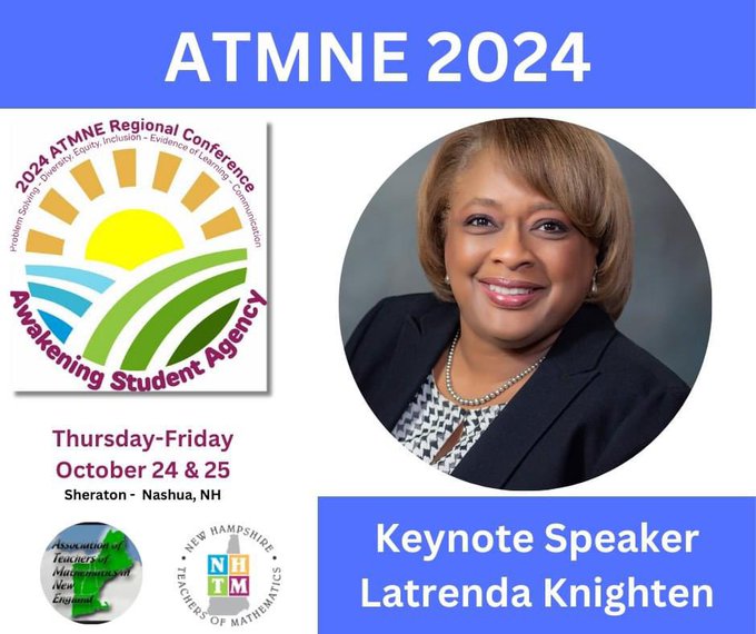 Rimtamath (@rimtamath) on Twitter photo We can hardly wait to learn with our NCTM President Latrenda Knighten at the ATMNE Annual Conference in New Hampshire October 24-25, 2024 Register here: nhmathteachers.org/event-5713326 #ATMNE24
<a href="/ATMNE_math/">ATMNE Math</a>, <a href="/NCTM/">NCTM</a>, <a href="/LatrendaK/">Latrenda Knighten</a>, <a href="/greenie5150/">Nikki Greene M.Ed</a> <a href="/pvdschools/">Providence Public Schools</a> <a href="/RIDeptEd/">Rhode Island Department of Education (RIDE)</a> <a href="/RIASPleads/">RIASP</a> We can hardly wait to learn with our NCTM President Latrenda Knighten at the ATMNE Annual Conference in New Hampshire October 24-25, 2024 Register here: nhmathteachers.org/event-5713326 #ATMNE24
<a href="/ATMNE_math/">ATMNE Math</a>, <a href="/NCTM/">NCTM</a>, <a href="/LatrendaK/">Latrenda Knighten</a>, <a href="/greenie5150/">Nikki Greene M.Ed</a> <a href="/pvdschools/">Providence Public Schools</a> <a href="/RIDeptEd/">Rhode Island Department of Education (RIDE)</a> <a href="/RIASPleads/">RIASP</a>