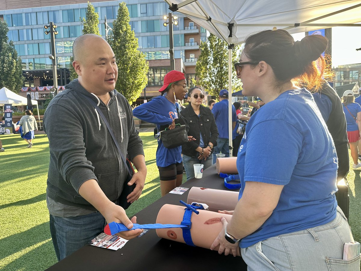 <a href="/ChicagoOEMC/">Chicago OEMC</a> A huge thank you to everyone who stopped by for hands-on demonstrations! We hope you enjoy the game, along with your newfound knowledge of how to stop bleeding in case of an emergency. 🫡
