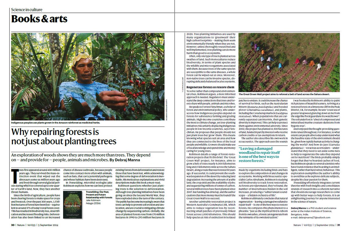 Treewilding by <a href="/_jake_robinson/">Jake Robinson</a> shows us that forests are much more than just trees.

Besides several interesting questions, I particularly enjoyed his foray into why jays🐦could be saving the oaknuts🌰that they love to eat🌳

Find out more in my review of Treewilding for <a href="/Nature/">nature</a>