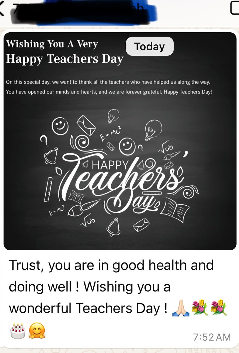 VirenRM's tweet image. It’s a blessing to be remembered on Teachers day for the humble little efforts in the past 😇. Beautiful way to start the day and receive this kind greeting from @alay_s . 
Thank you and wishing you the very best in life always. 
#TeacherDay #teachers #sharetolearn #blessing
