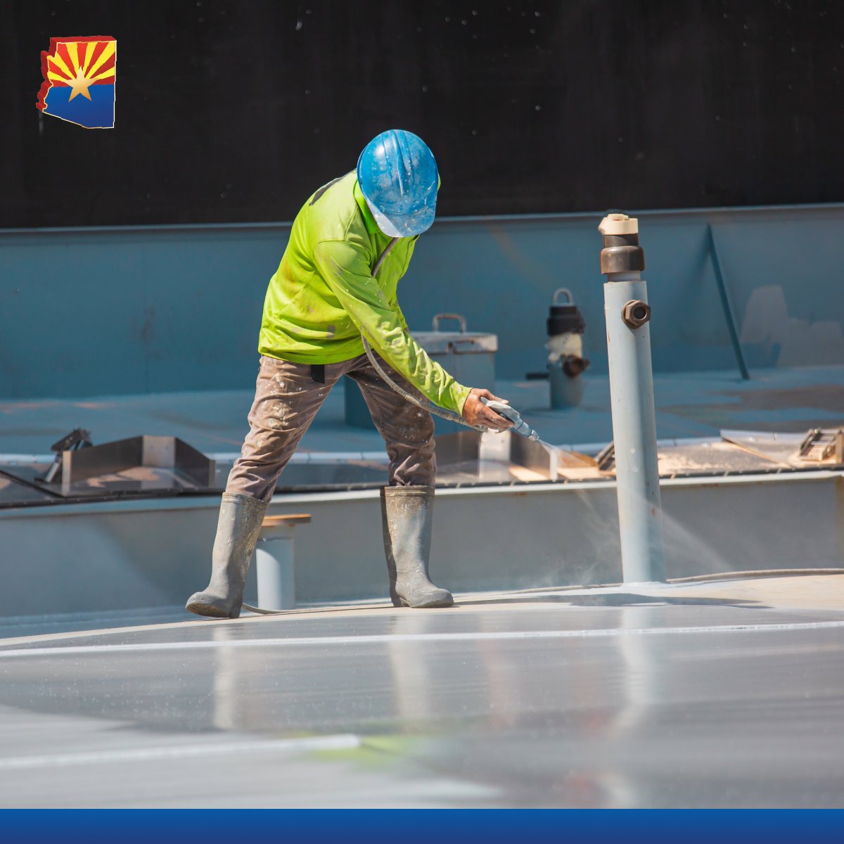 Home and business owners in Arizona, don’t let your roof become a costly problem! Prevent damage with our elastomeric roof coating. It seals cracks, holes, and leaks, adding longevity and beauty to your roof. Ready to save money and enhance your building?🏠bit.ly/3qpgyrB