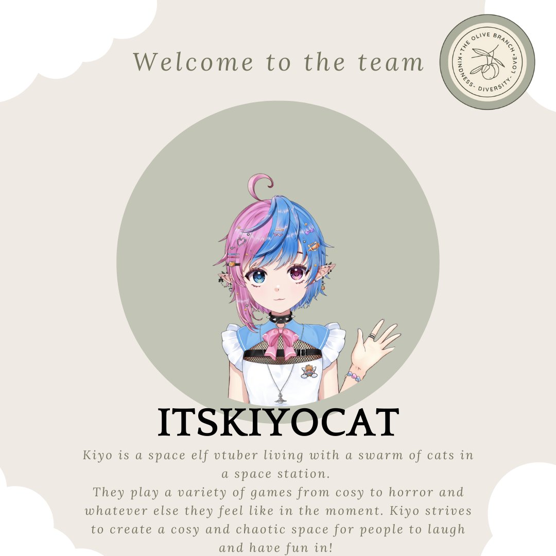 The Olive Branch (@olive_branch_st) on Twitter photo Welcome in <a href="/ItsKiyoCat/">Kiyo 🌙✨ Space Elf Vtuber | ✨ Emote Comms Closed ✨</a> - Kiyo is live now, so check out their out of this world stream! Welcome in <a href="/ItsKiyoCat/">Kiyo 🌙✨ Space Elf Vtuber | ✨ Emote Comms Closed ✨</a> - Kiyo is live now, so check out their out of this world stream!