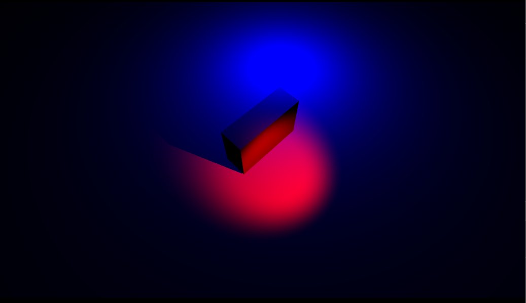 The last thing to implement in my #js13k game is the proper lighting. I've got some separate sample code I've been working with to dial everything in. Point and spot lights, both with shadows are hopefully all good. Some more tweaks then moving it into the game.