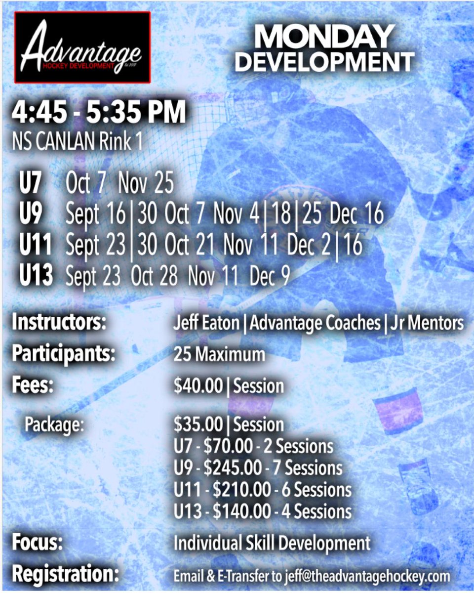 North Shore Avalanche (@northshoreavs) on Twitter photo Monday Development is back! Sign up now to work on individual skill development. <a href="/AdvantageHockey/">Advantage Hockey</a> Monday Development is back! Sign up now to work on individual skill development. <a href="/AdvantageHockey/">Advantage Hockey</a>