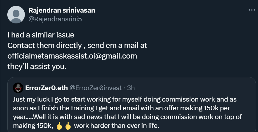 This bot had an issue getting 150k job offer. Me I don't see any issues.