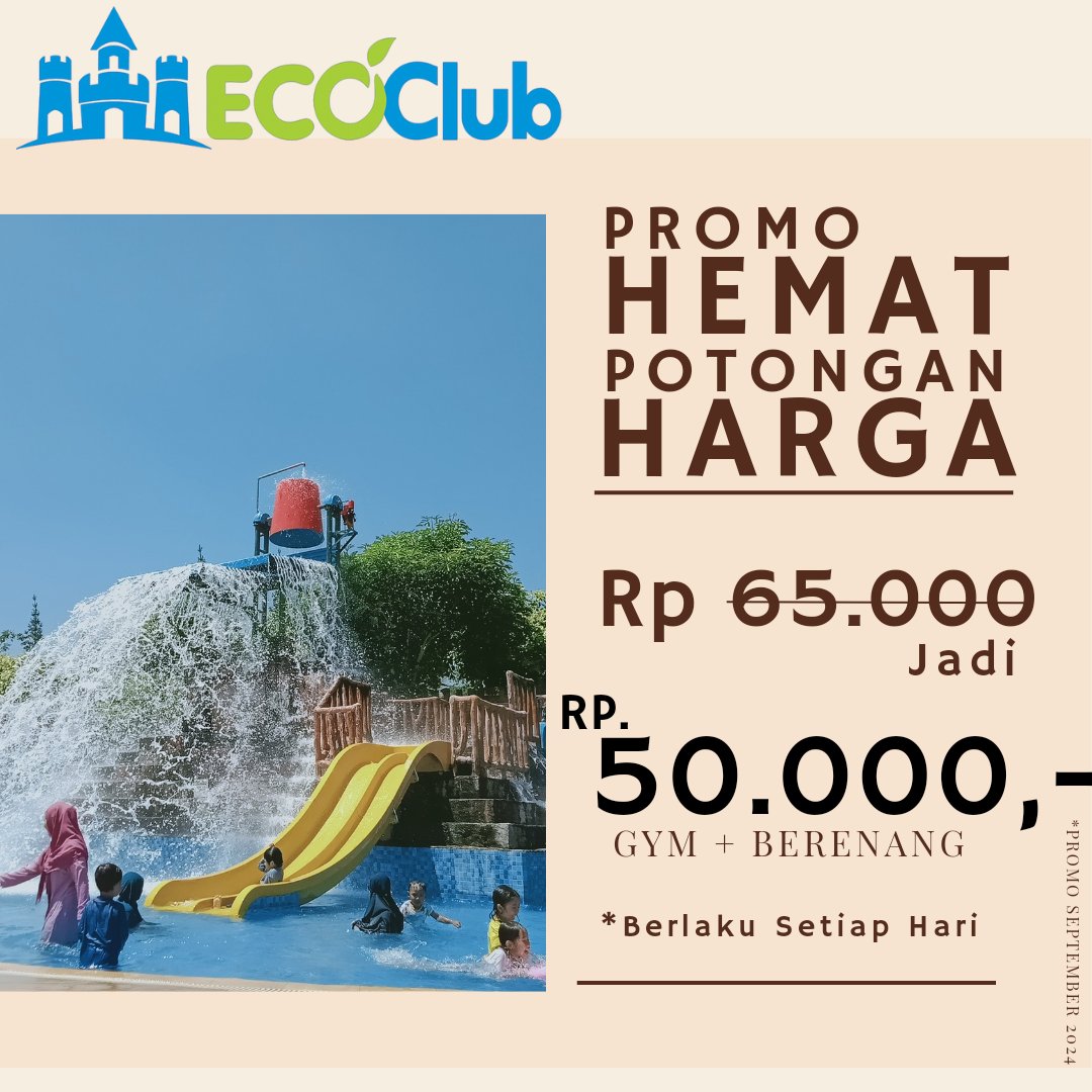 ecoclubCGCM's tweet photo. PROMO SEPTEMBER 2024 @ecoclubCGCM 
.
#promoseptember2024 #promopromo #promomahasiswa #promopelajar #mahasiswa #mahasiswi  #infomalang #exploremalang #malanghits #kolamrenang #kolamrenangmalang  #ecoclubkolamrenang #kolamrenangecoclub #ecoclubcitragardenmalang #ciputragroup https://t.co/rIG3qANYIv
