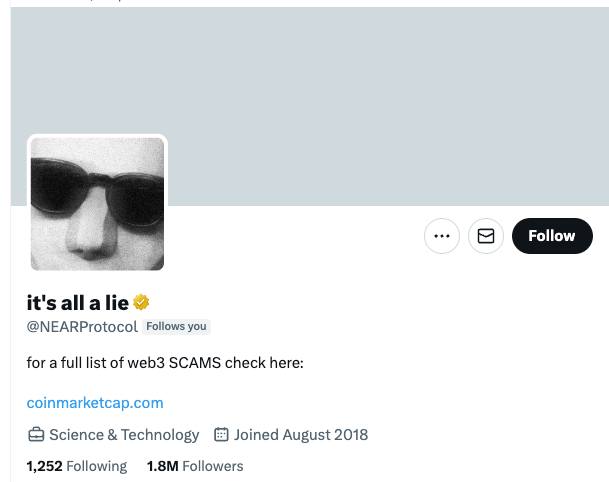 CryptoTradeGuid's tweet photo. 🚨🚨🚨 It appears as if #NEARProtocol has been hacked. https://t.co/zVgY0JbUi3