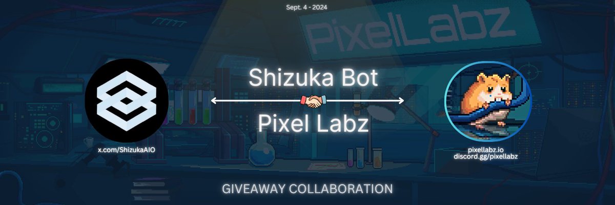 PixelLabz | RPC Node (@pixellabznft) on Twitter photo We have officially partnered with <a href="/ShizukaAIO/">ShizukaBot</a> to giveaway back to the community. This is a great #gRPC package.
-GIVING AWAY-
-2x keys to <a href="/ShizukaAIO/">ShizukaBot</a>
-2x keys to <a href="/PixelLabzNFT/">PixelLabz | RPC Node</a>
-REQUIREMENTS-
-Like + RT ❤️
- Follow <a href="/ShizukaAIO/">ShizukaBot</a> and <a href="/PixelLabzNFT/">PixelLabz | RPC Node</a>
Picking winners in 48 hours! We have officially partnered with <a href="/ShizukaAIO/">ShizukaBot</a> to giveaway back to the community. This is a great #gRPC package.
-GIVING AWAY-
-2x keys to <a href="/ShizukaAIO/">ShizukaBot</a>
-2x keys to <a href="/PixelLabzNFT/">PixelLabz | RPC Node</a>
-REQUIREMENTS-
-Like + RT ❤️
- Follow <a href="/ShizukaAIO/">ShizukaBot</a> and <a href="/PixelLabzNFT/">PixelLabz | RPC Node</a>
Picking winners in 48 hours!