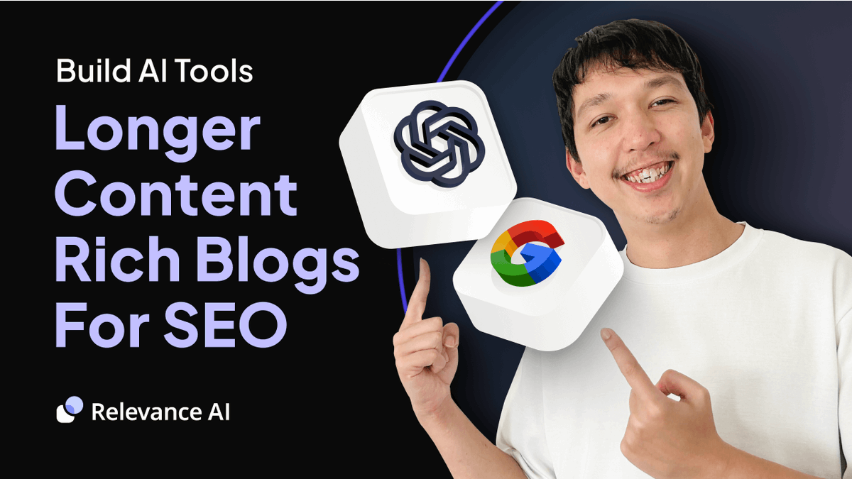 RelevanceAI_'s tweet photo. Content creation is one of the most common use cases for generative AI, so we’ve been been experimenting with builds that help you get the most of out LLMs.

In our latest video, Dan Palmer @userlastname teaches you how how to create an AI tool using Relevance AI that generates long, content rich blog posts complete with custom thumbnails at scale, and uploads them directly to Webflow. 

In this tutorial we cover:

🧠 Multi-stage prompting techniques for detailed, structured content generation.
🏆 Maintaining content quality and consistency.
🔍 Seamless integration of Google search results and YouTube video embedding. 
🎨 AI image generation and custom thumbnail creation.
🌐 Leveraging the Webflow API for automated content publishing.
⏰ Batch scheduling of AI agents for bulk content creation. 

👉 Click the link in the thread to watch the video, and let us know what you want us to build next!