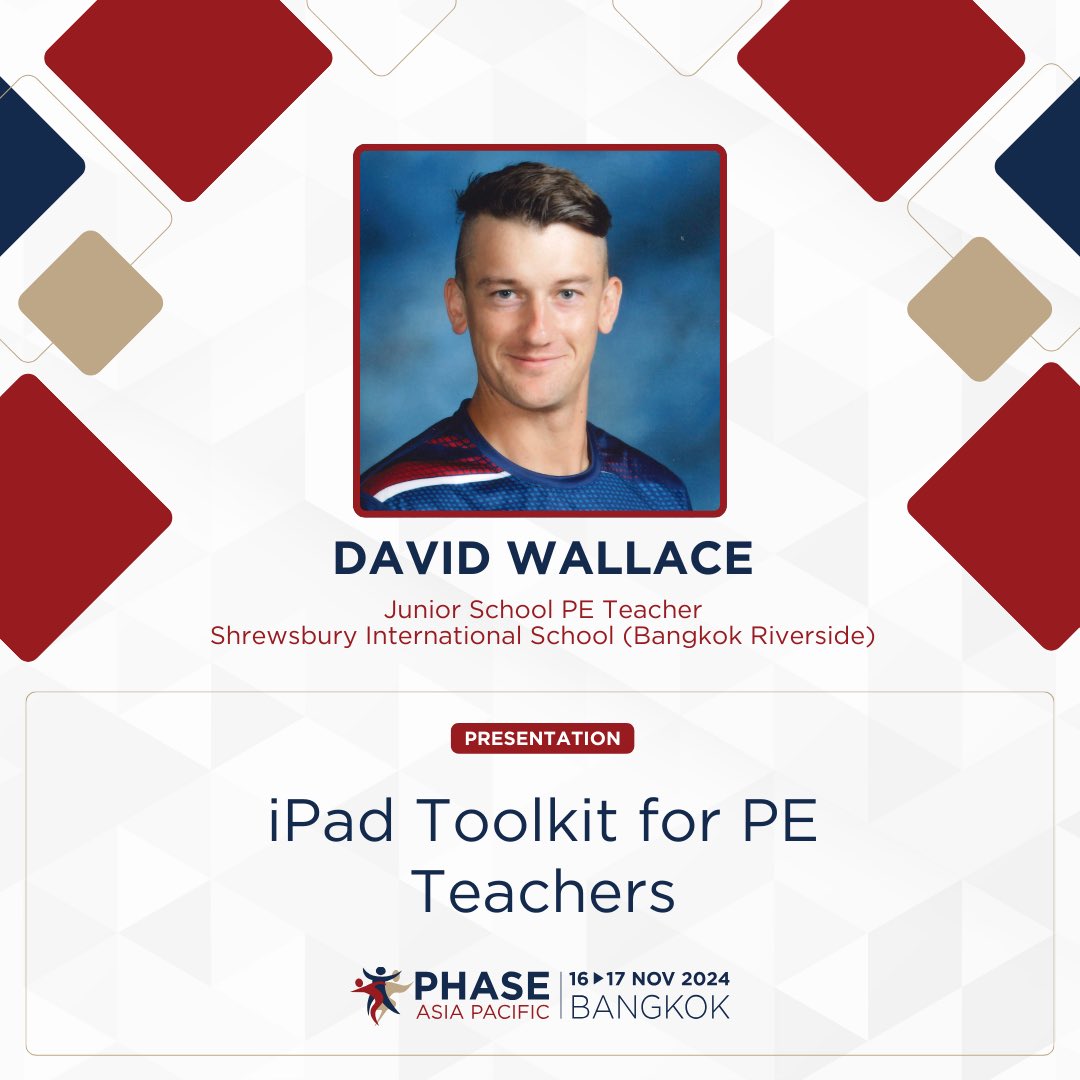 Excited to be attending and presenting at <a href="/PHASEglobal/">PHASE</a>

Information &amp; Registration: t.ly/PJfy- 

#PHASE2024 #WeAreShrewsbury #PhysEdChat #PhysEdu #PEChat #EduTech