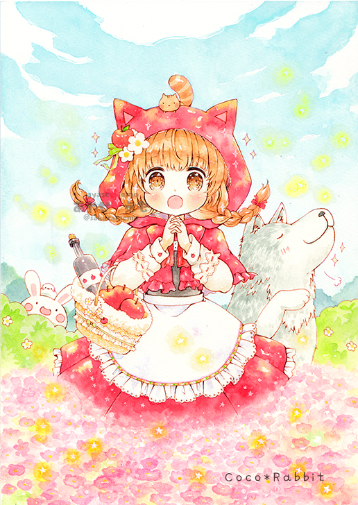 「りんごずきんちゃん 」|あやせ えものイラスト