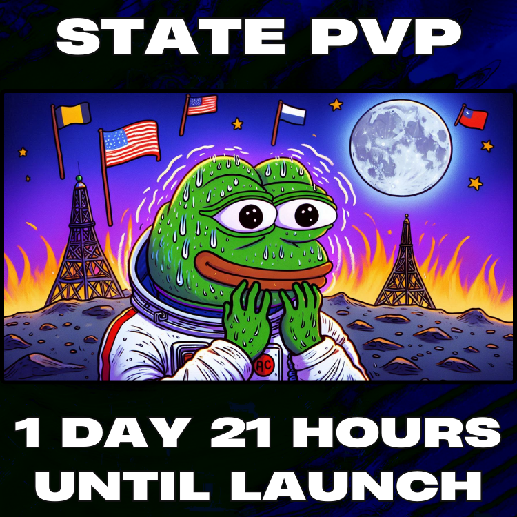 StatePVP's tweet photo. It's getting closer and closer.
We are set to go live at midnight UTC on September 7th.
#PEPE may look nervous, but that is because he is super excited.
#CryptoLegend #Crypto #ETH #tothemoon #statepvp #USA #LFG #LaunchingSoon #1day #soclose #MINTRUGSTACK #Strategy #gameplay #LetsGo #USStates #StatePvP #PvPAction #Rugging #Ethereum #ETH #CryptoMemes #PepeMemes #StateBattles #PepePvP #FlagChange #AmericanStates #Web3Gaming #Crypto #Memes #BlockchainGaming #PvPCompetition #StateWars #EpicMemes #Memes #ToTheMoon #LearningJourney #Learning #Gameplay #Gamemechanics #tokenomics #Guide #GameplayGuide #web3game #Web3Revolution #Web3 #GameFi #DeFi #Blockchain