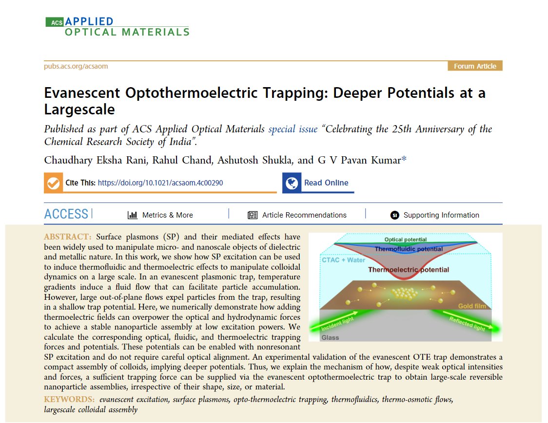 G V Pavan Kumar (@pavan_kumargv) on Twitter photo The paper is also part of a special issue, “Celebrating the 25th Anniversary of the Chemical Research Society of India”.
pubs.acs.org/doi/10.1021/ac… The paper is also part of a special issue, “Celebrating the 25th Anniversary of the Chemical Research Society of India”.
pubs.acs.org/doi/10.1021/ac…