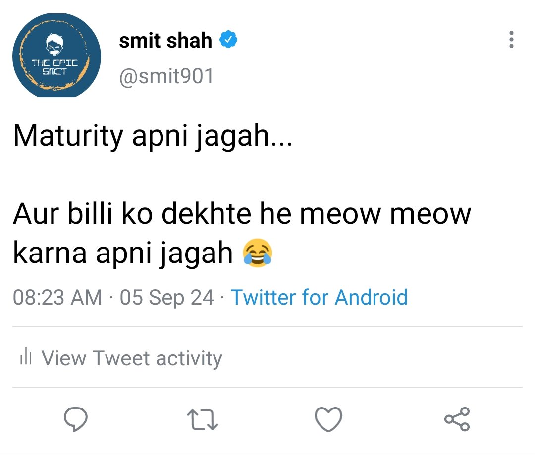 Smit901's tweet photo. 😂😂
.
.
.
IGNORE TAGS
#laughingcolours #indianjokes #desifunu
#desithuglife #desihumuor #haqsesingle
#pagalpan #indianjokes #rvcjinsta
#theroflindian #thesarcasmwala #trollsofficial
#indiantweets #theironicalbaba #explore #explorepage https://t.co/0BM59LljmP