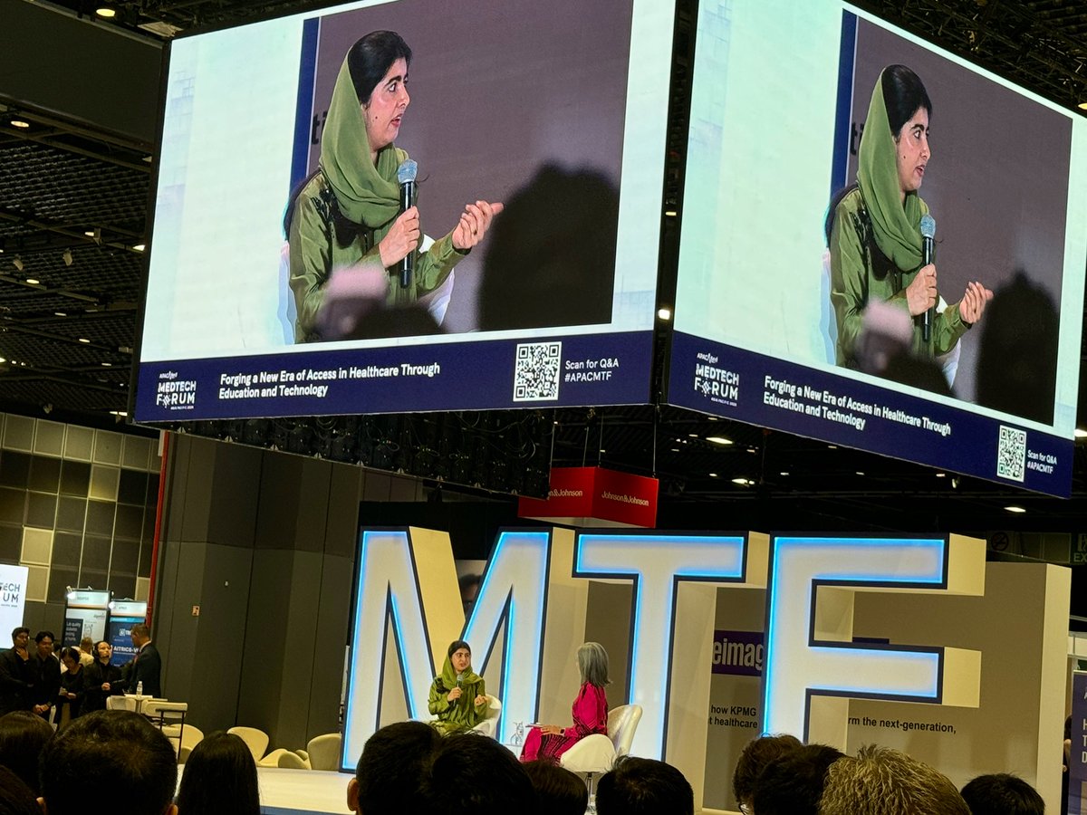 toughcookee's tweet photo. Listening to Malala Yousafzai, at the APACMedTech Forum in SG. Incredible takes from the young activist and how we should be aware and collectively ensure access to education especially to girls. It’s such a wholesome discussion #APACMTF https://t.co/VNKxea32uQ