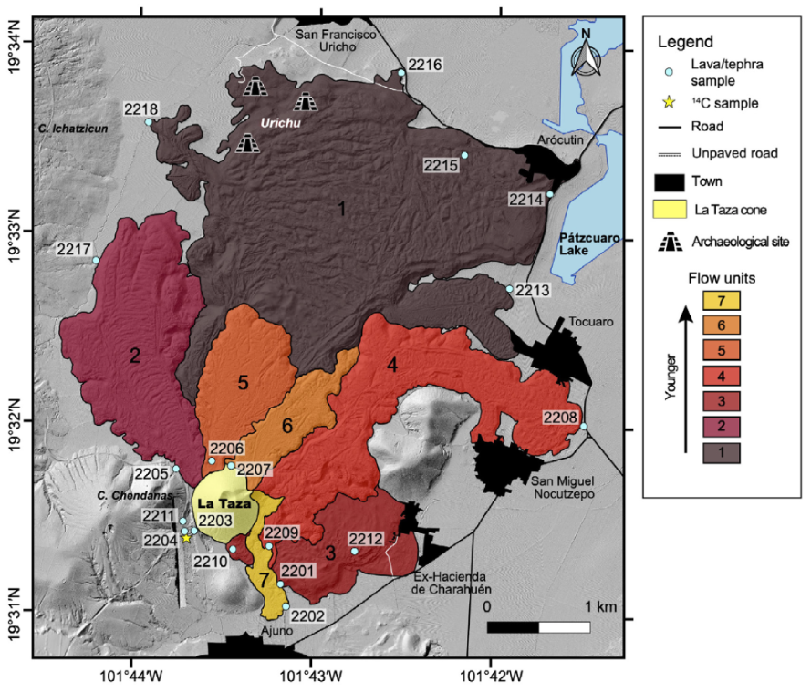 How long do monogenetic eruptions last? We use lava flow morphology, petrology, and viscosity to look at that in our new paper about the effusive eruptions of the ~8.5 ka La Taza scoria cone in Michoacán, Mexico.
jvolcanica.org/ojs/index.php/…