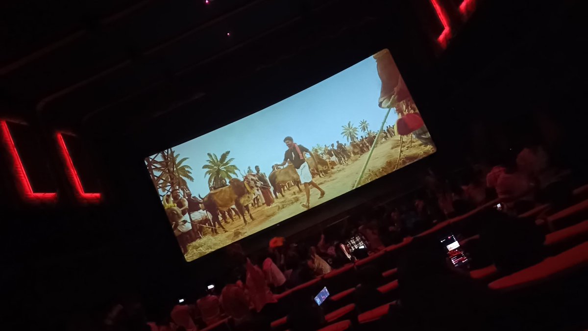 BalajiCinemas's tweet photo. #GOATFDFS Celebration starts with #AlaporanTamizhan song. #Thalapathians in a peak level.
#GoatInSriBalajiCinemas https://t.co/UGdLzfbcV3