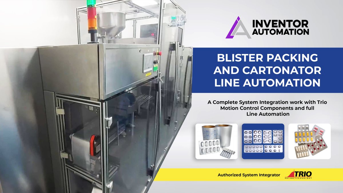inventorcbe's tweet image. Blister Packing Machine and Cartonator Line Automation Powered by Trio M... youtu.be/E_SDHvYhXpw?si… via @YouTube