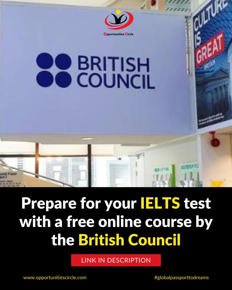 oppcircle's tweet photo. British Council IELTS Preparation Course 2024 | Free IELTS Resources
Apply here: https://t.co/mczeGbcphS
Benefits:
1) Instant feedback
2) Free resources
3) Performance tips
#Opportunitiescircle #Britishcouncil #ielts #studyabroad #Opportunities #opcircle #testwriting https://t.co/sjLimg5FcM