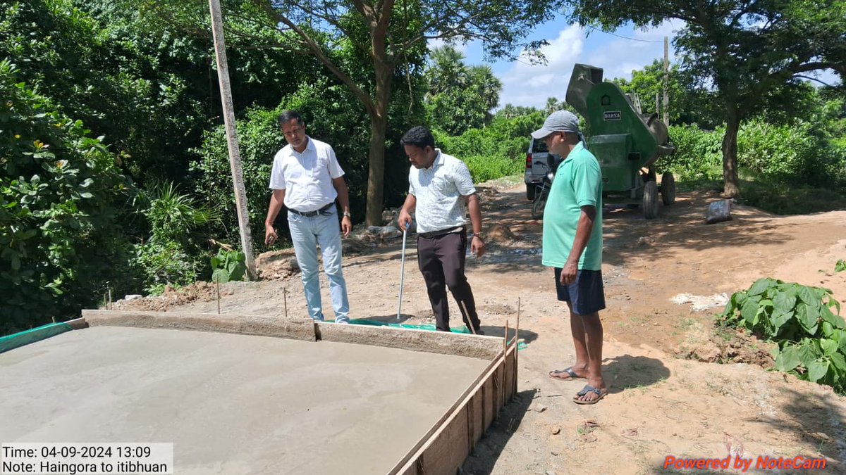 Inspection of MD road to Beleswar beach road (deposit work Tourism deptt) and Haingora to Itibhuan road (MMSY TRIP) in Gop block by SE RWD Nimapara, AEE RW Subdivision Konark, concerned JE and agencies