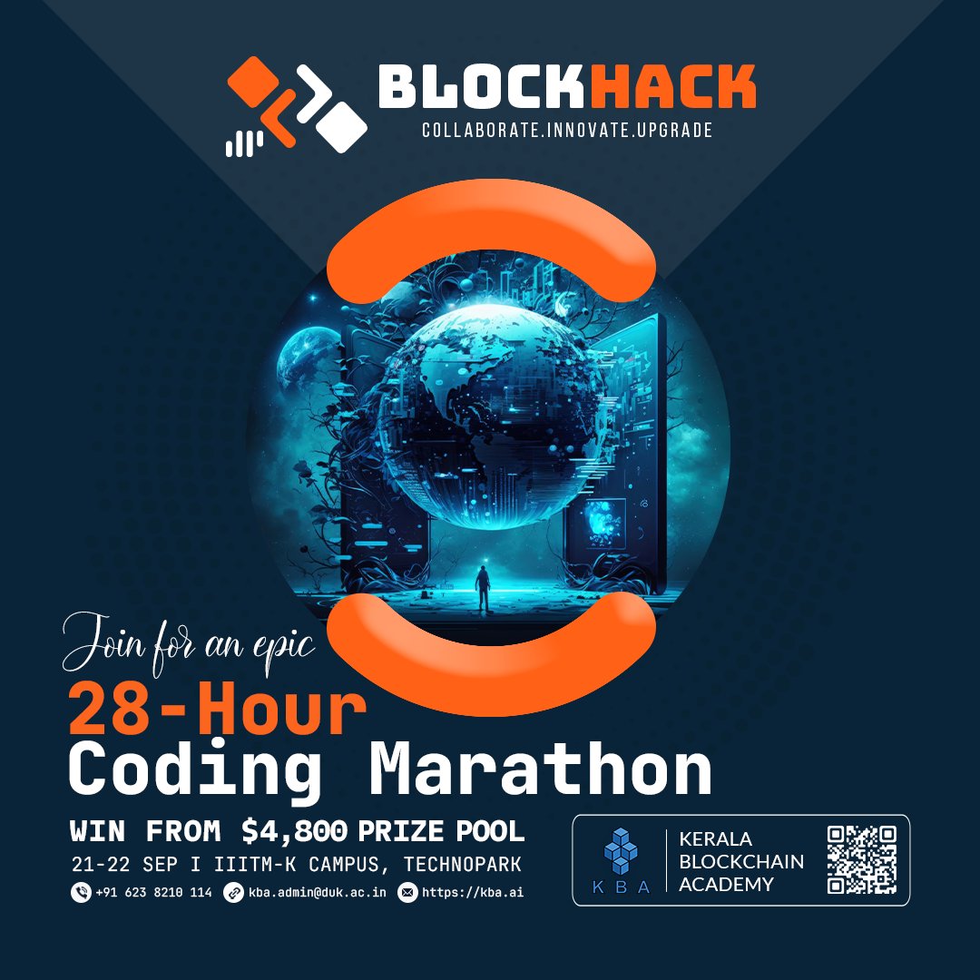 kbaiiitmk's tweet photo. 🌟 Join the Revolution @ BlockHack 2024 to craft #web3 and #decentralised solutions. 
🗓 Sep 21-22, 2024👉 Don’t miss the opportunity! Hack the Block-https://t.co/LOJ6DqKhlG
#BlockHack2024 #blockchain #hackathon https://t.co/Ux5wcgmmIn