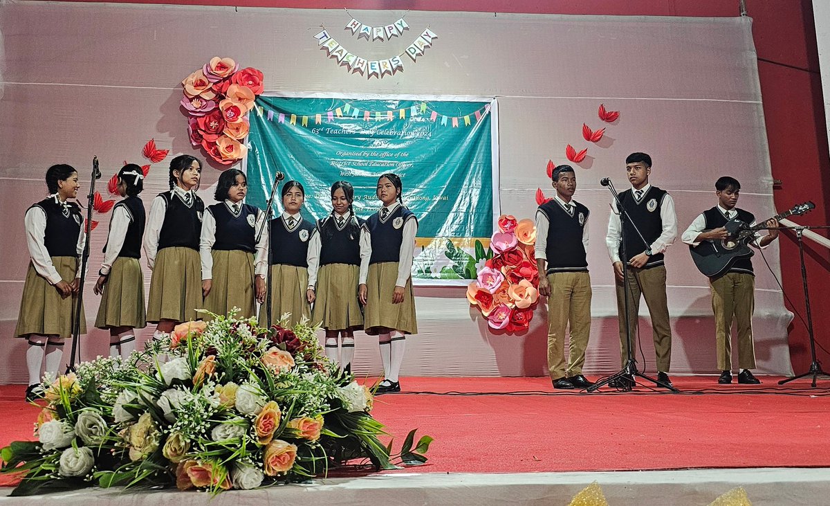 Attended the Teacher's Day celebration at Jowai.Congratulations to all teachers awarded with the District,State &amp; National Award.May God bless all the teaching community  on every day of their life.Thank you for your continuous adaptation to enlighten the students &amp; the society