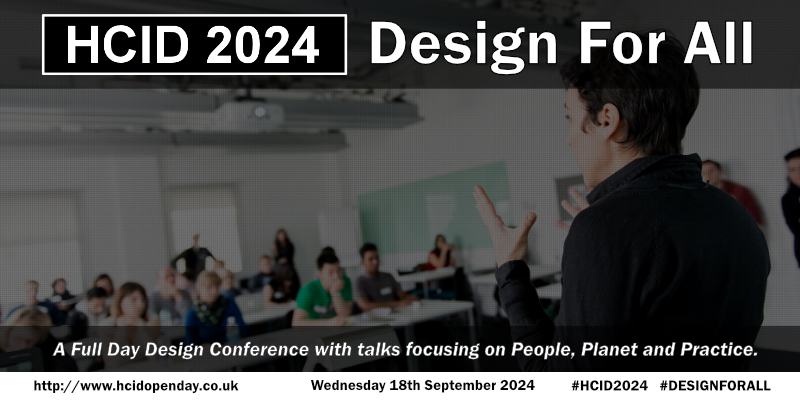 cinteractionlab's tweet image. Are a designer with a desire to work on projects for the benefit of all? On Wednesday 18th September. @cityuni_hcid &amp;amp; friends are exploring #DesignForAll at their annual #HCID2024 conference.  Tickets available now hcidopenday.co.uk #UX, #AX. #HCI, #Design, #UserExperience