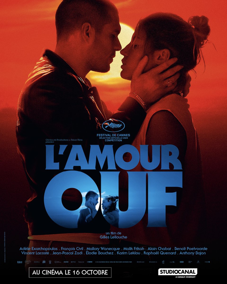 StudiocanalFR's tweet photo. ❤️‍🔥 Jackie et Clotaire vivent L'AMOUR OUF. Découvrez les affiches finales du film événement de Gilles Lellouche, au cinéma le 16 octobre ! #lamourouf https://t.co/5V2uxn5XaR