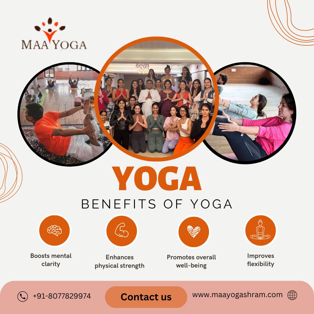 Discover the countless benefits of yoga that go beyond the mat. Regular practice can enhance flexibility, reduce stress, and improve overall well-being. 
maayogashram.com