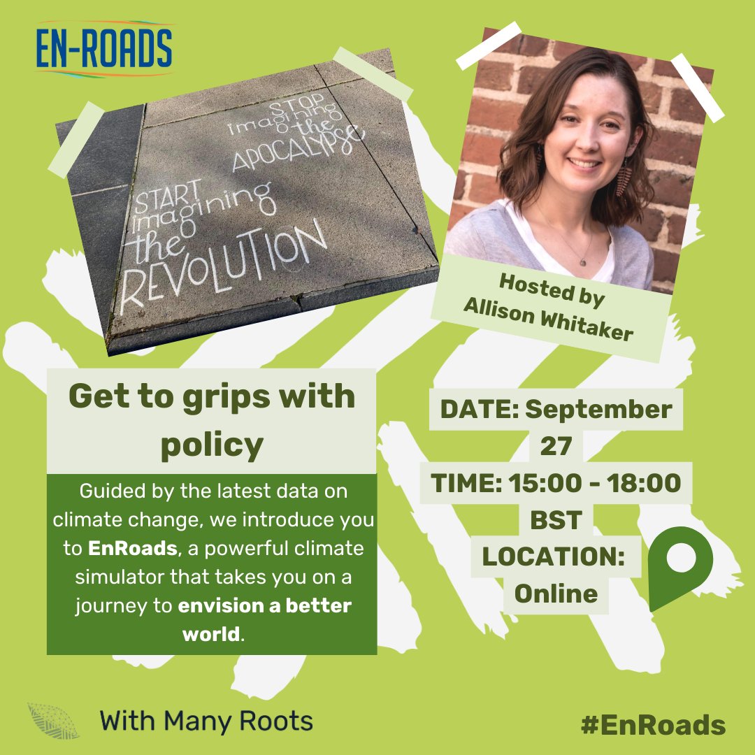 Attended a Climate Fresk? Want to take the next step?

Now that you understand climate science, it’s time to explore climate policy solutions. Head to the link in the bio and sign up now! 

#enroads #withmanyroots