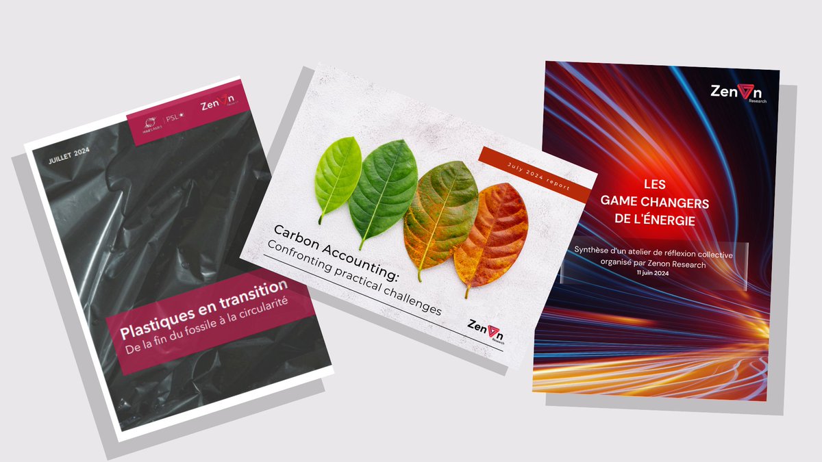 ZenonResearch's tweet image. Récap' de nos dernières publications 📚 :

🔹Plastique en transition : de la fin du fossile à la circularité
🔹Les "Game Changers" de l'énergie
🔹Carbon Accounting : Confronting Practical Challenges

🔗Retrouvez toutes nos analyses Zenon.ngo 

Bonne lecture ! 🚀