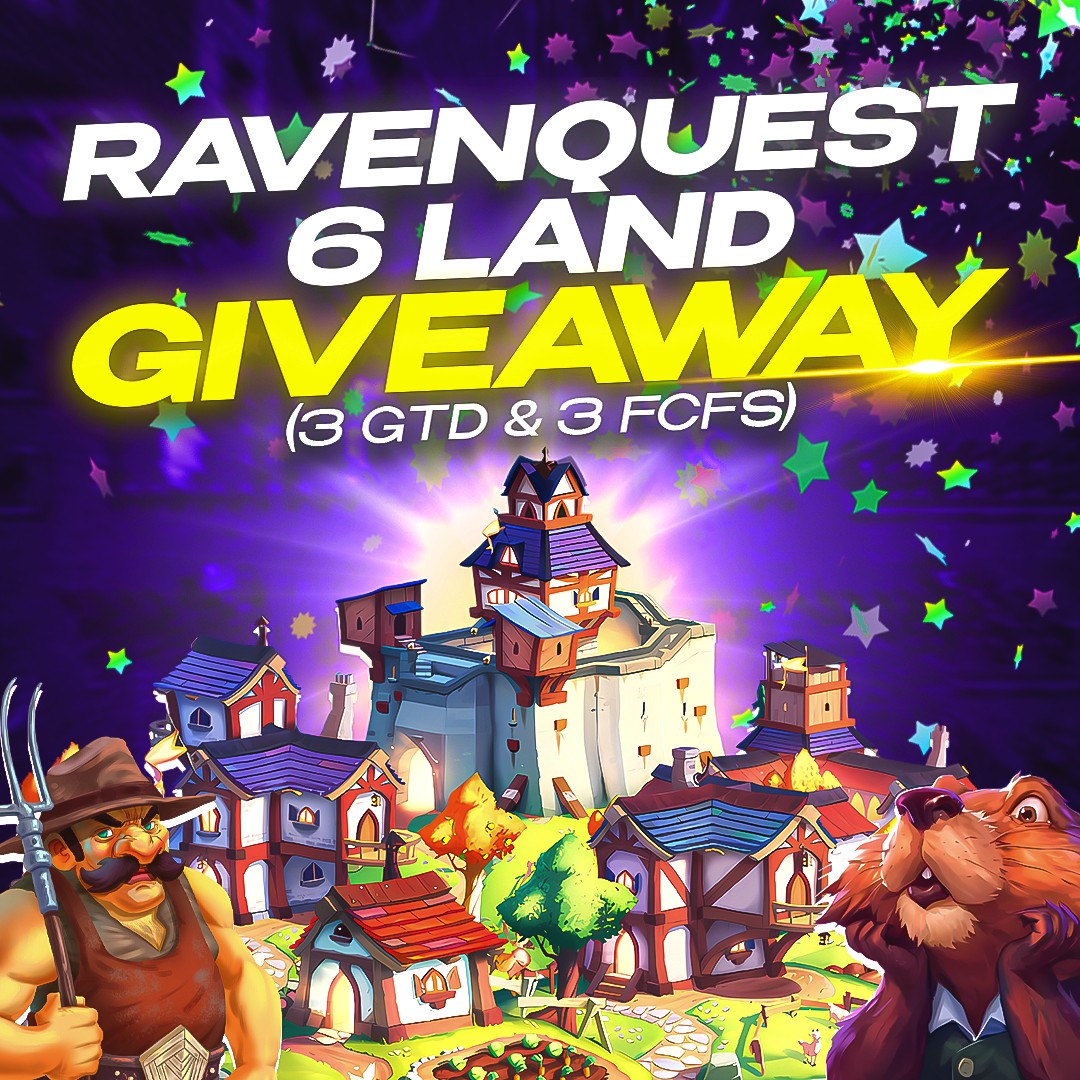 Mepo2000's tweet image. 🤯CRAZY RAVENQUEST 6 LAND WL GIVEAWAYS!🤯

3 GTD &amp;amp; 3 FCFS🔥

✅RETWEET
✅FOLLOW
✅TAG 3 FRIENDS