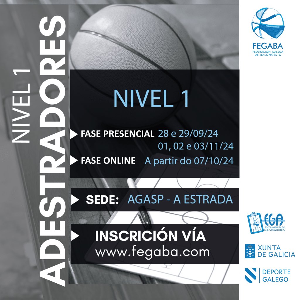🔛 Activas as convocatorias 2️⃣4️⃣- 2️⃣5️⃣ para o Curso de Nivel 1️⃣ e de Nivel 2️⃣ ‼️

📅 Este mesmo mes de Setembro, punto de partida para o inicio da formación en ambos casos. 

📲E a inscrición para ambos os Niveis permanece aberta!

ℹ️🔗▶️ bit.ly/4dP9MPi